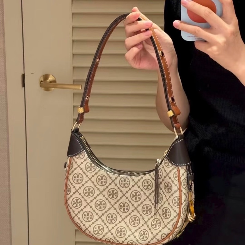 全新 Tory Burch 包包 專櫃正品 未使用 經典老花腋下側背兩用包-2