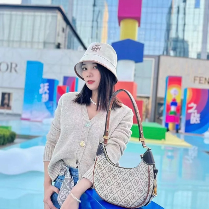 全新 Tory Burch 包包 專櫃正品 未使用 經典老花腋下側背兩用包-4