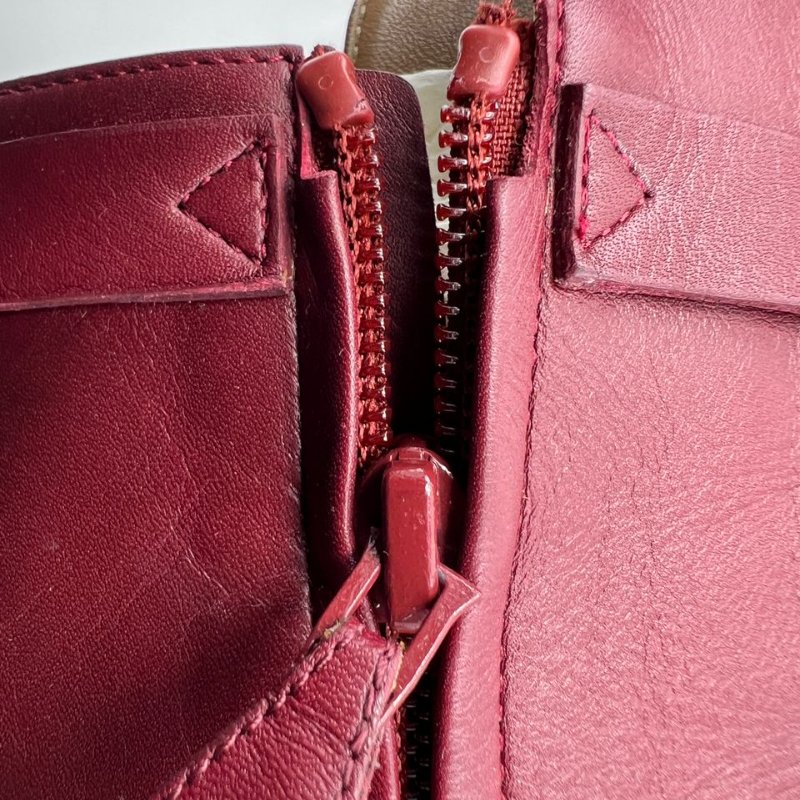 Hermès 酒紅色中跟短靴-1