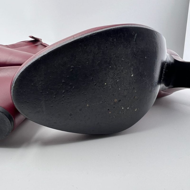 Hermès 酒紅色中跟短靴-4