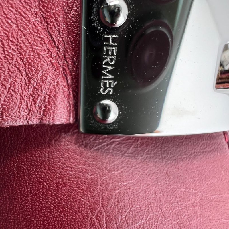 Hermès 酒紅色中跟短靴-6