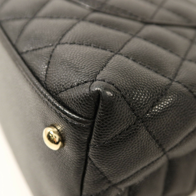 CHANEL 牛皮皮革Coco Handle Medium金扣鏈帶手挽肩背兩用袋-14