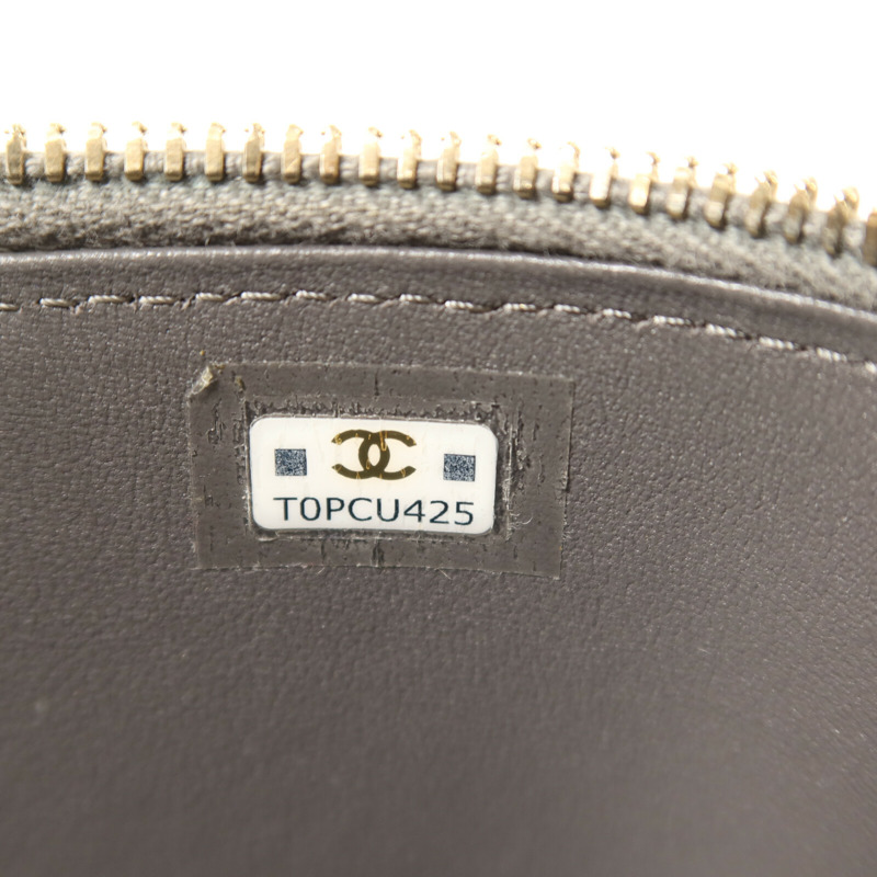 CHANEL 羊皮皮革Vanity Case金扣鏈帶手挽肩背兩用袋-6