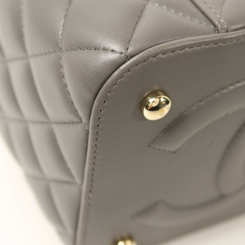 CHANEL 羊皮皮革Vanity Case金扣鏈帶手挽肩背兩用袋-13