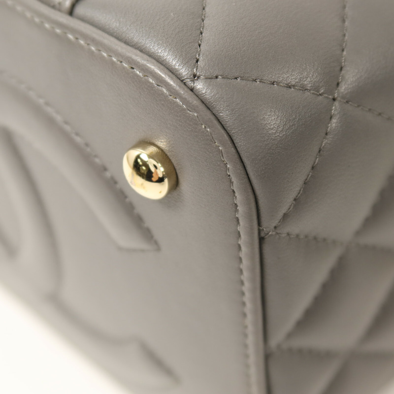 CHANEL 羊皮皮革Vanity Case金扣鏈帶手挽肩背兩用袋-14