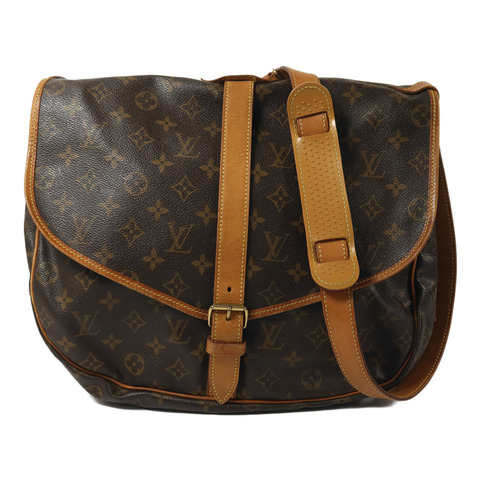 LOUIS VUITTON Monogram Saumur 35金扣肩背袋