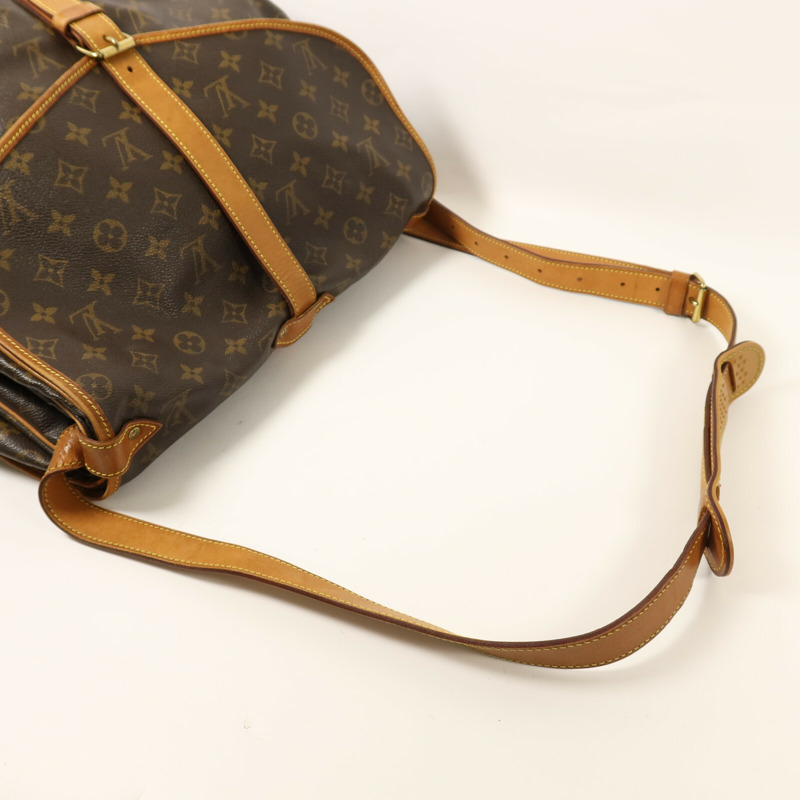 LOUIS VUITTON Monogram Saumur 35金扣肩背袋-8