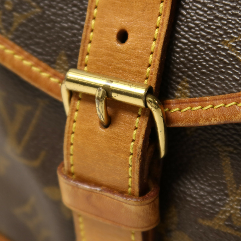 LOUIS VUITTON Monogram Saumur 35金扣肩背袋-9