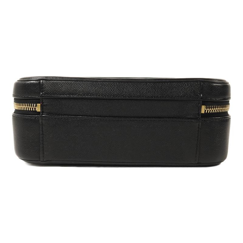 CHANEL 牛皮皮革Vanity Case金扣鏈帶肩背袋-3