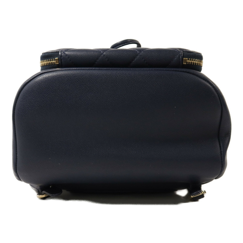 CHANEL 牛皮皮革Business Affinity Backpack金扣鏈帶背包-3