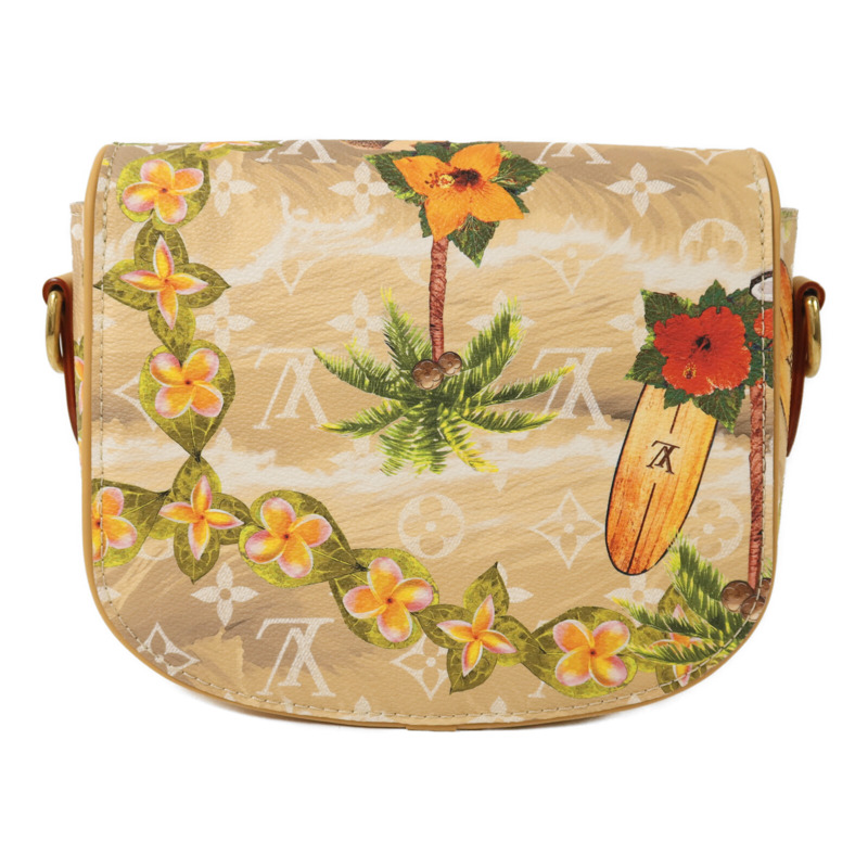LOUIS VUITTON Monogram Surfin Sand Montsouris金扣肩背袋-1