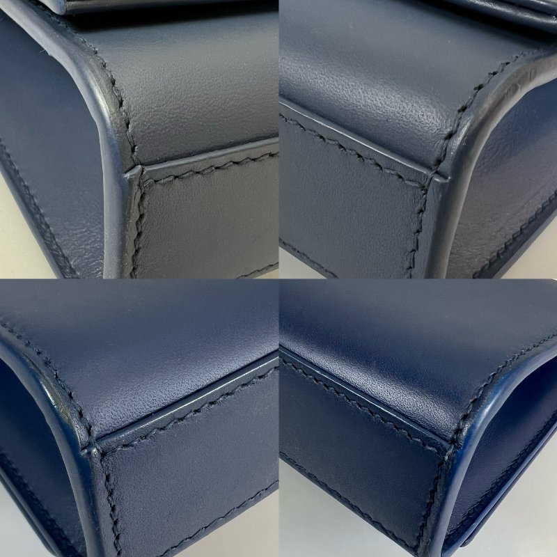 YSL 藍色銀扣流蘇KATE斜背包-9