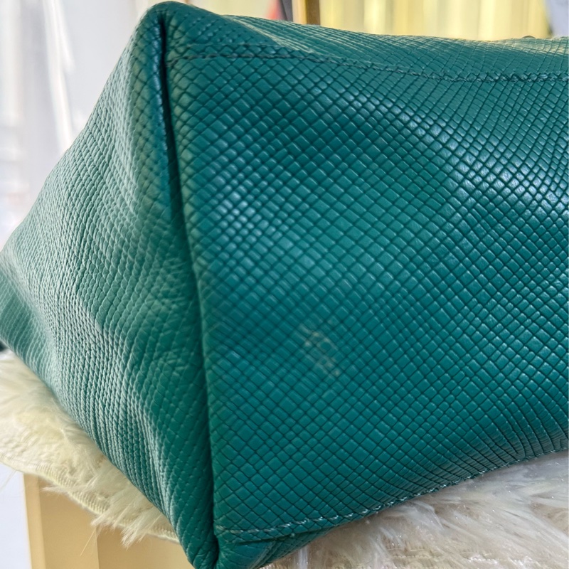 🌸Longchamp 藍綠色/綠松石色 |弧形肩背包(hobo bag)-13