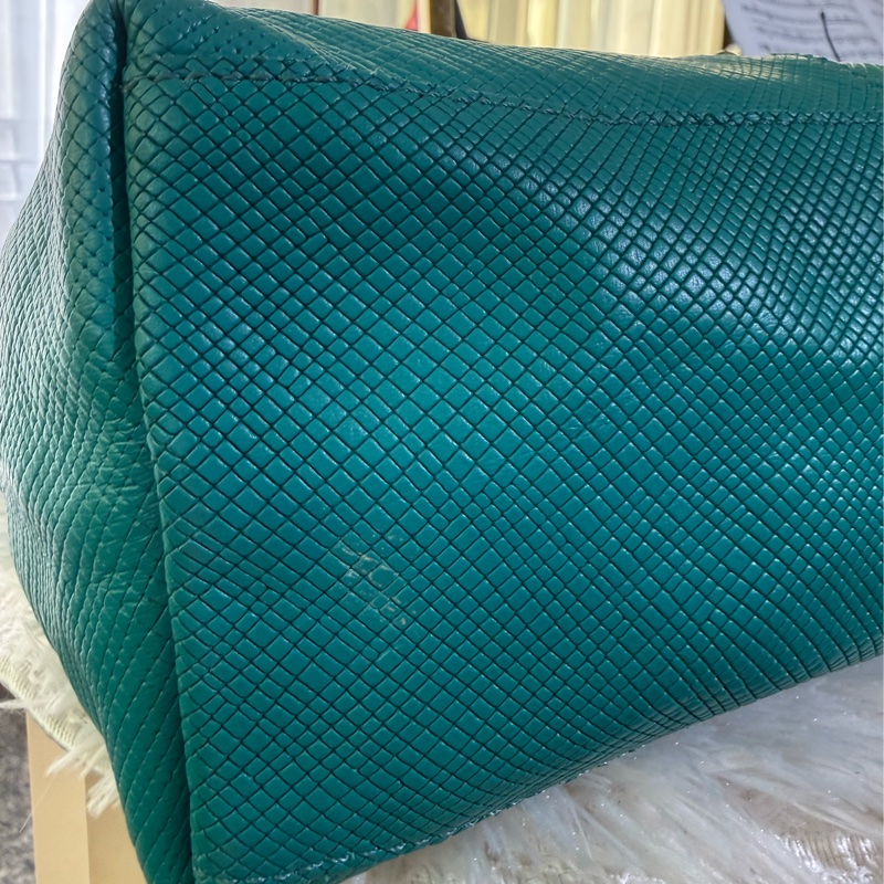 🌸Longchamp 藍綠色/綠松石色 |弧形肩背包(hobo bag)-15