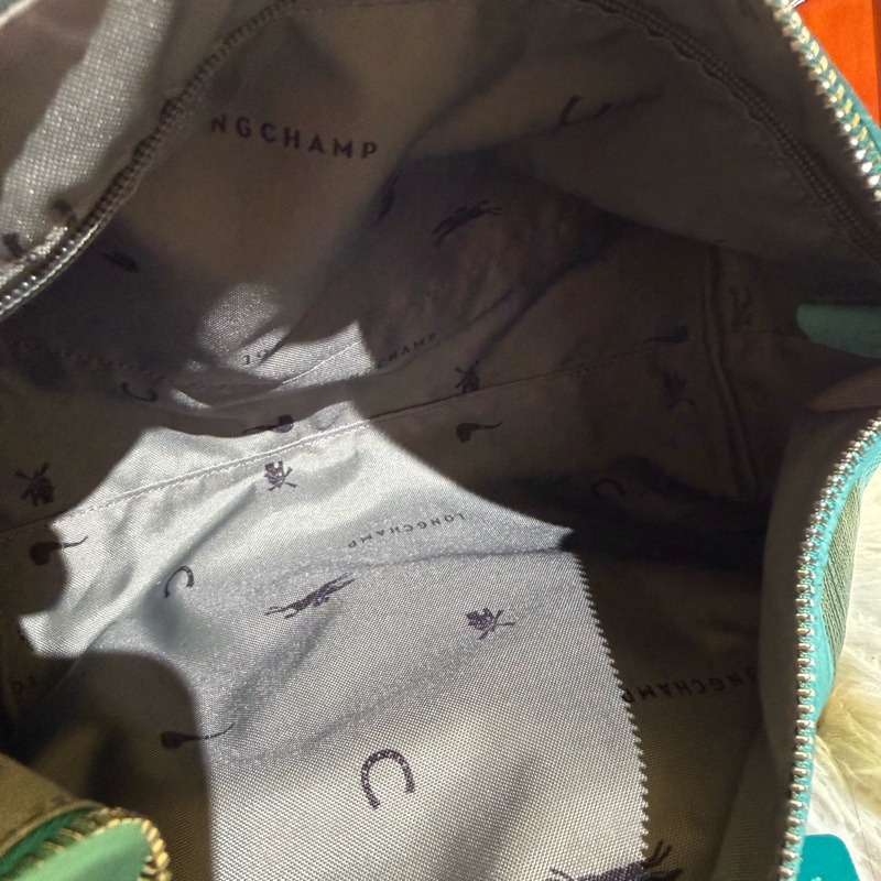 🌸Longchamp 藍綠色/綠松石色 |弧形肩背包(hobo bag)-16