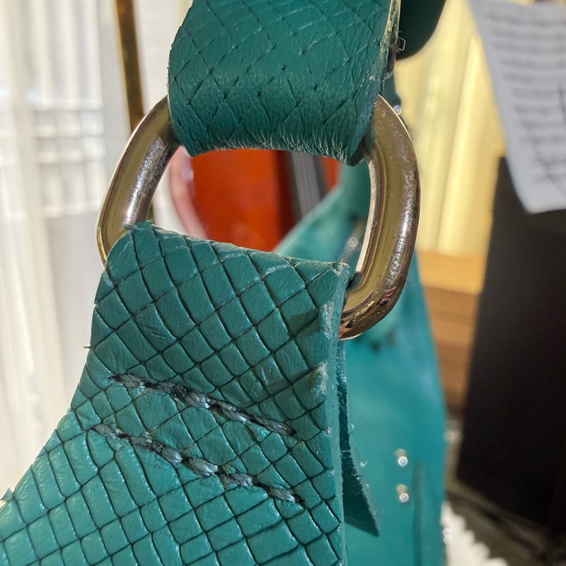 🌸Longchamp 藍綠色/綠松石色 |弧形肩背包(hobo bag)-20