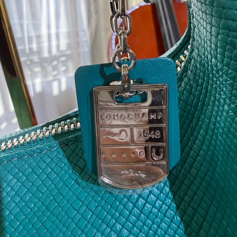 🌸Longchamp 藍綠色/綠松石色 |弧形肩背包(hobo bag)-28