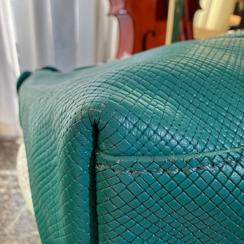 🌸Longchamp 藍綠色/綠松石色 |弧形肩背包(hobo bag)-31