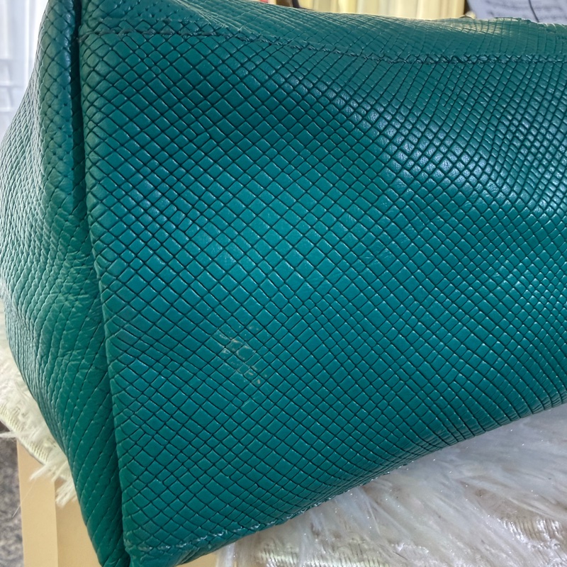 🌸Longchamp 藍綠色/綠松石色 |弧形肩背包(hobo bag)-32