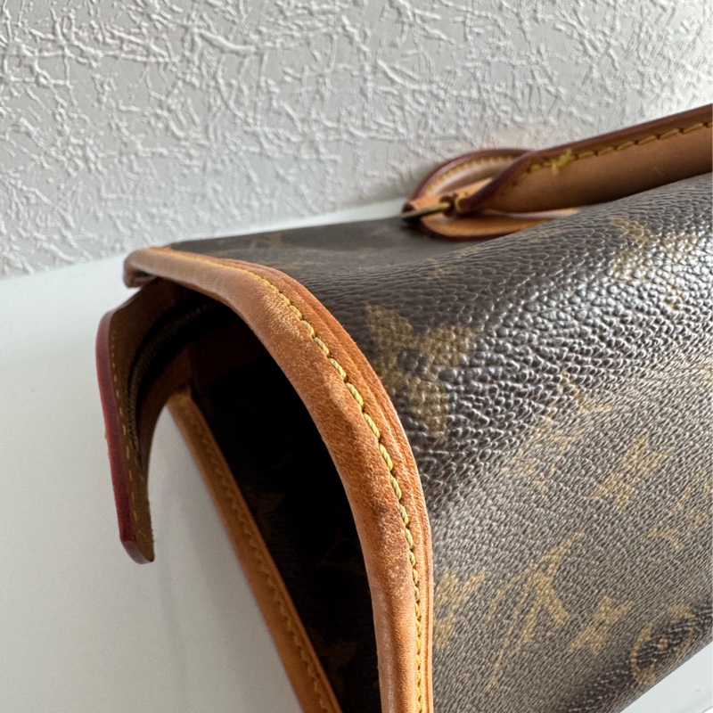 LV花紋橫式雙珠金球手提包👜-5