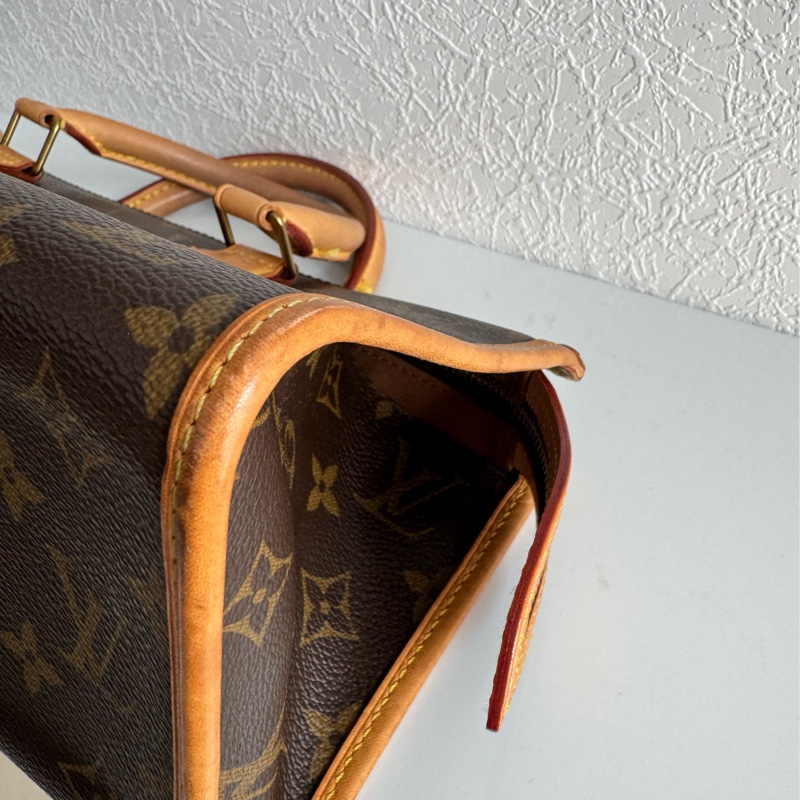 LV花紋橫式雙珠金球手提包👜-7