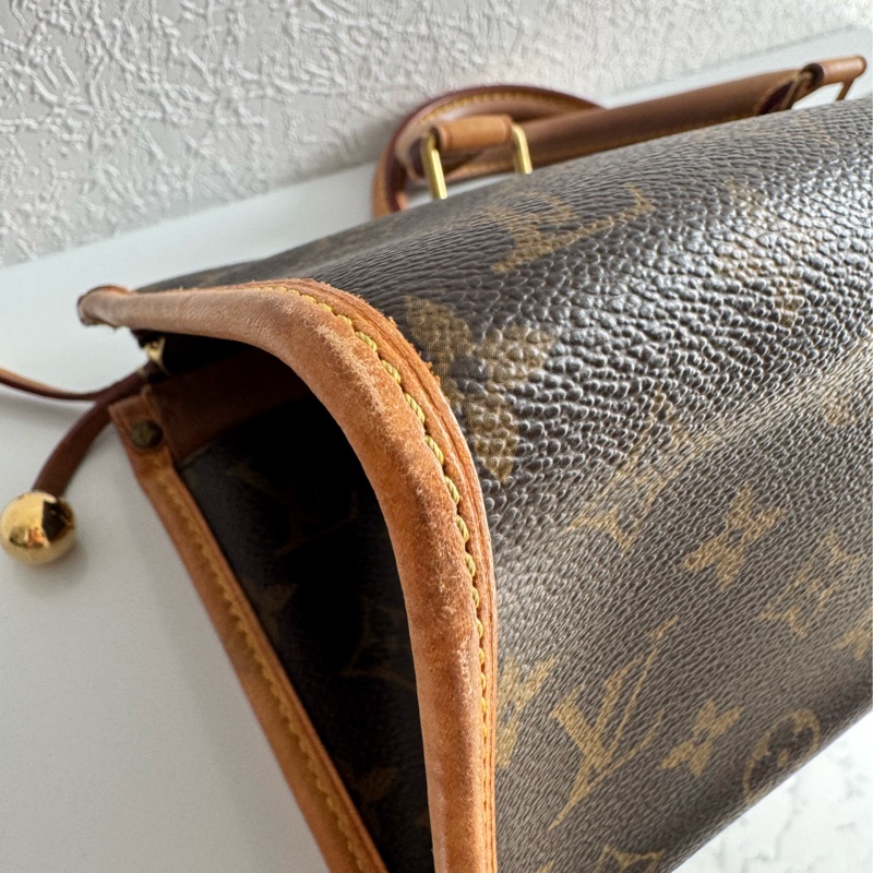 LV花紋橫式雙珠金球手提包👜-8