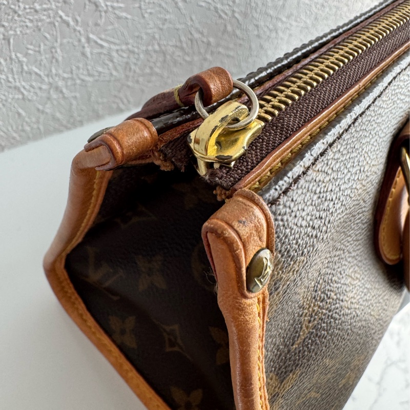 LV花紋橫式雙珠金球手提包👜-11