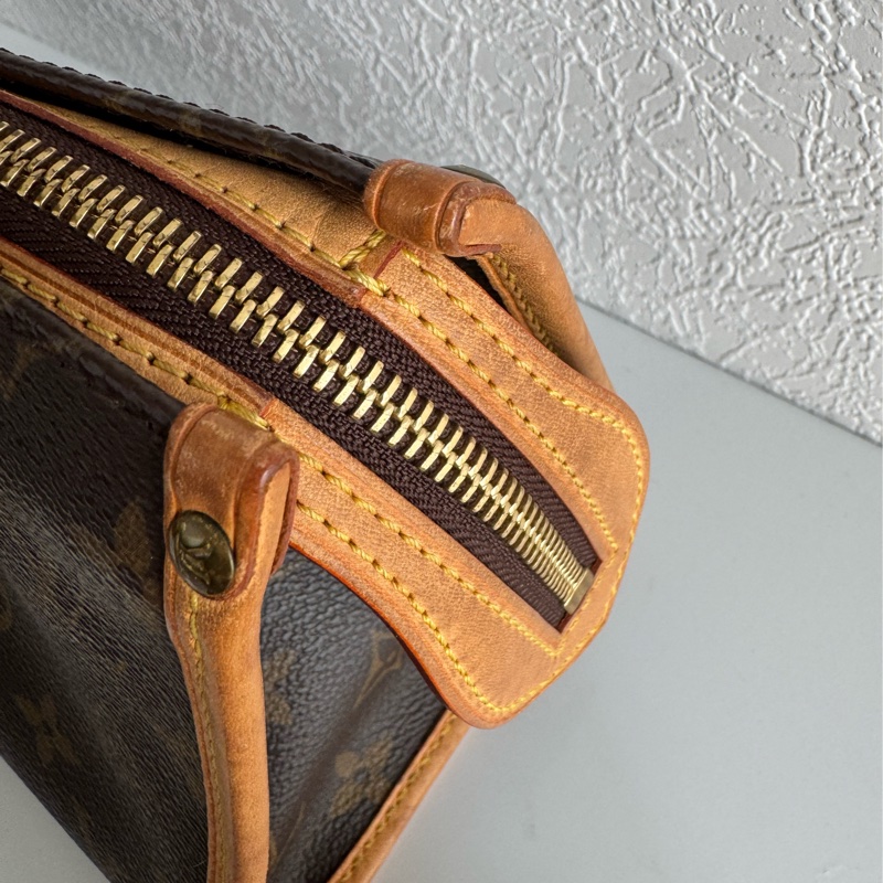 LV花紋橫式雙珠金球手提包👜-12