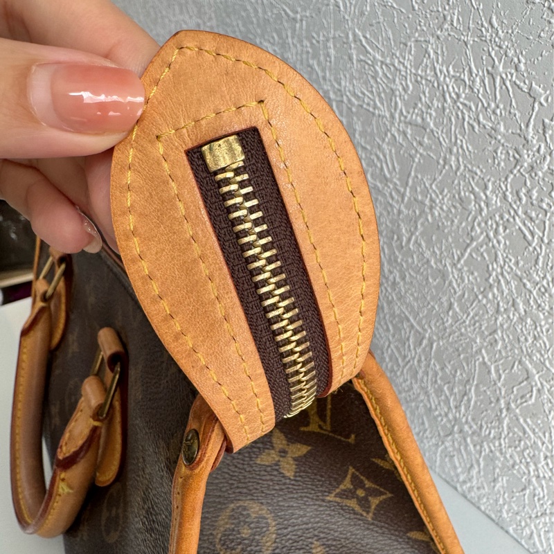 LV花紋橫式雙珠金球手提包👜-14