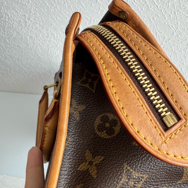 LV花紋橫式雙珠金球手提包👜-15