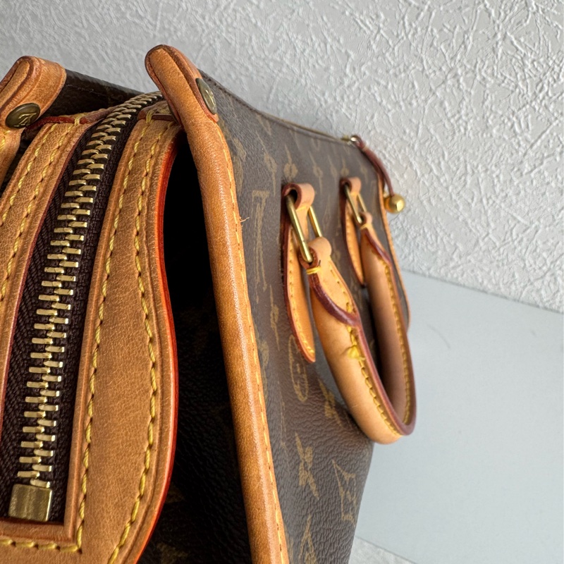 LV花紋橫式雙珠金球手提包👜-16