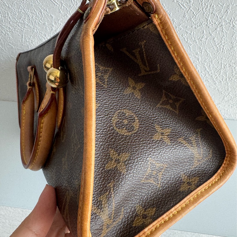 LV花紋橫式雙珠金球手提包👜-17