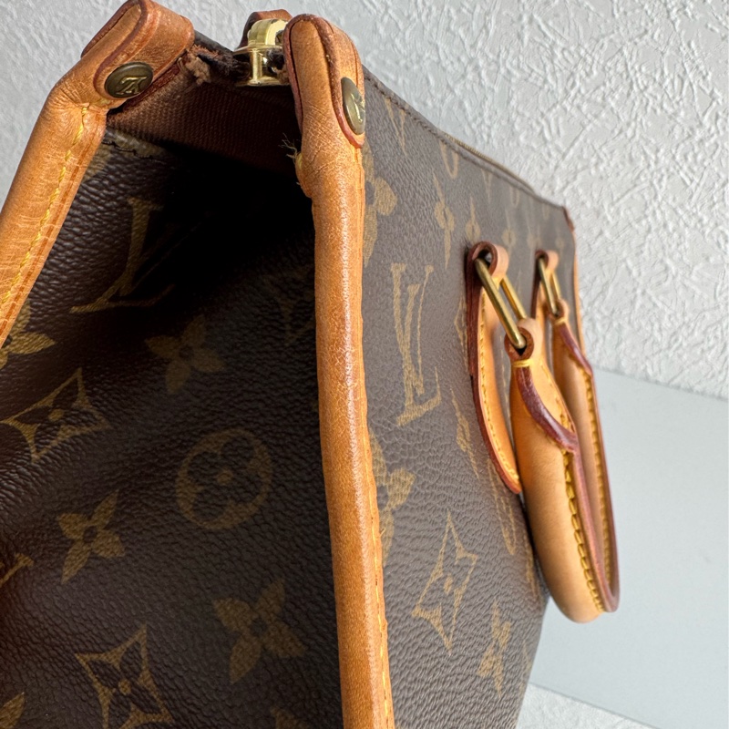 LV花紋橫式雙珠金球手提包👜-18