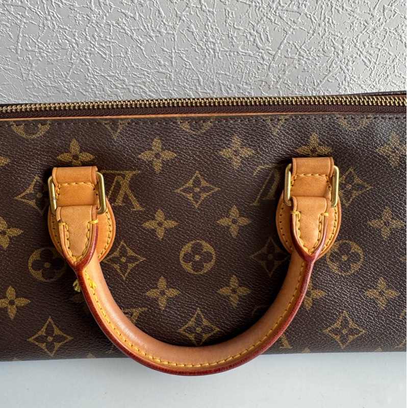 LV花紋橫式雙珠金球手提包👜-24