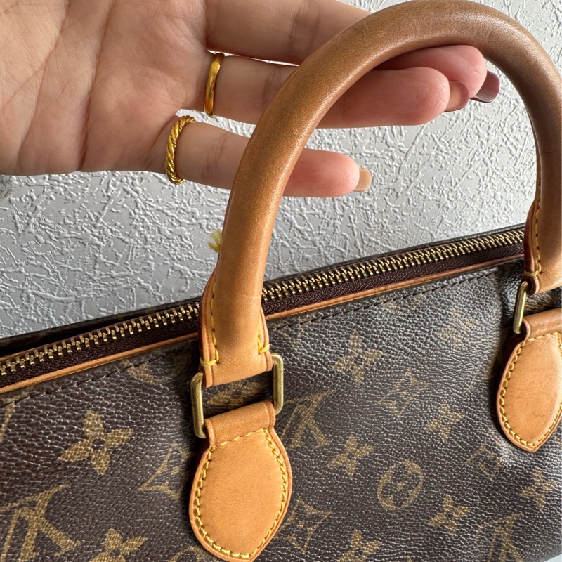 LV花紋橫式雙珠金球手提包👜-26