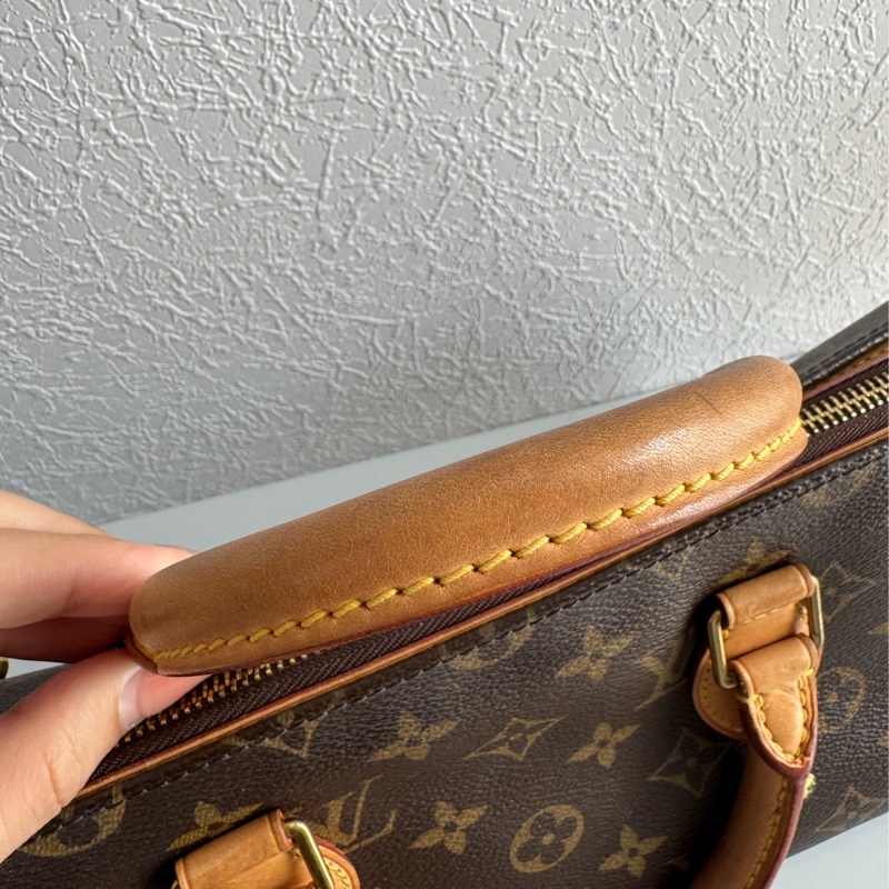 LV花紋橫式雙珠金球手提包👜-35