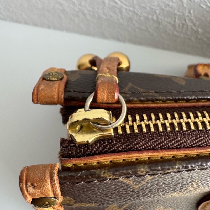 LV花紋橫式雙珠金球手提包👜-43