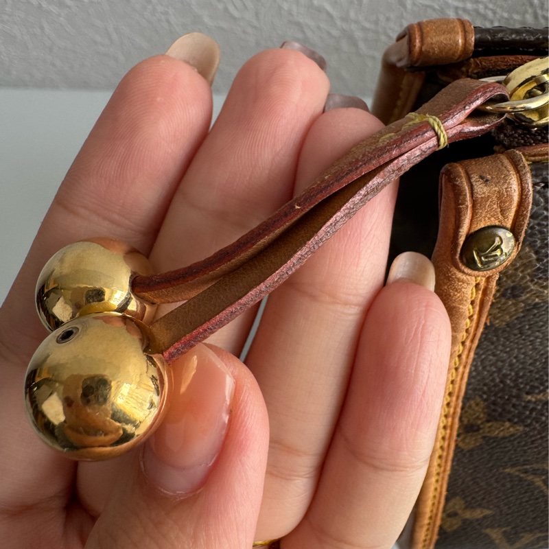 LV花紋橫式雙珠金球手提包👜-48