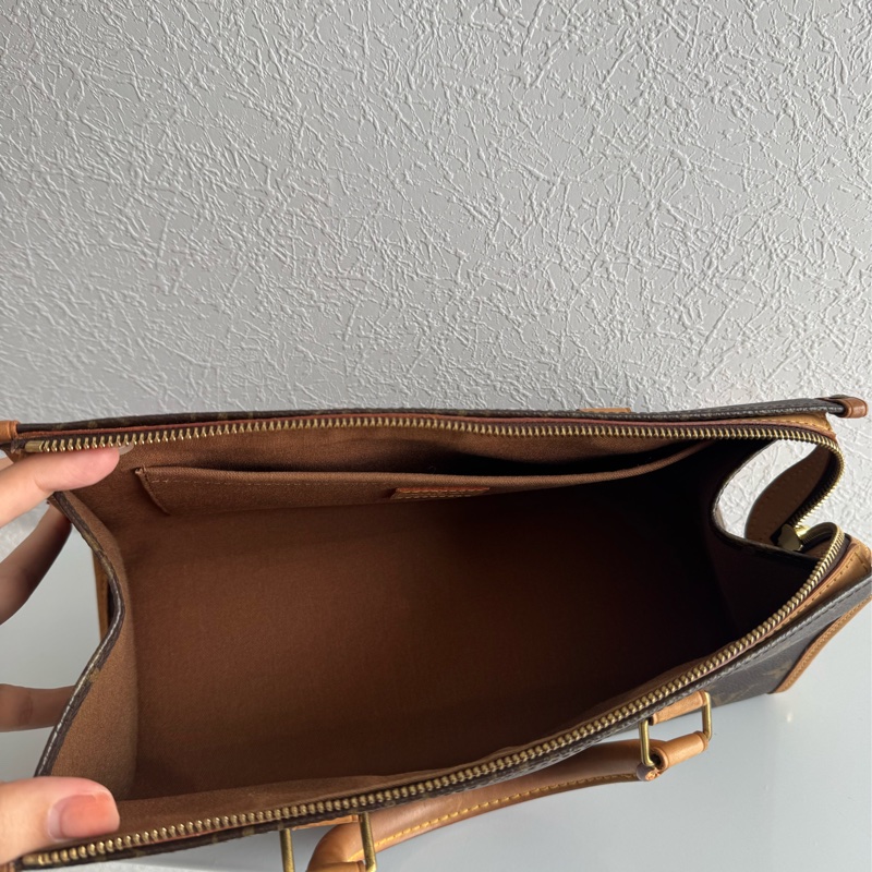 LV花紋橫式雙珠金球手提包👜-49