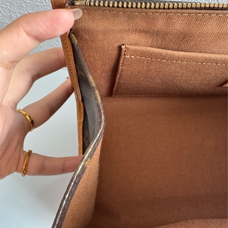 LV花紋橫式雙珠金球手提包👜-50