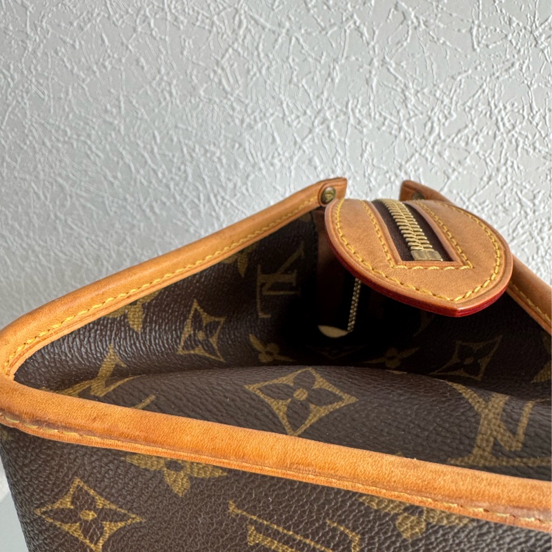 LV花紋橫式雙珠金球手提包👜-73