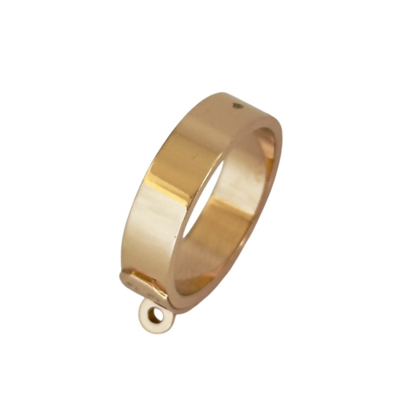 HERMES Kelly 18K玫瑰金 4鑽 戒指-8