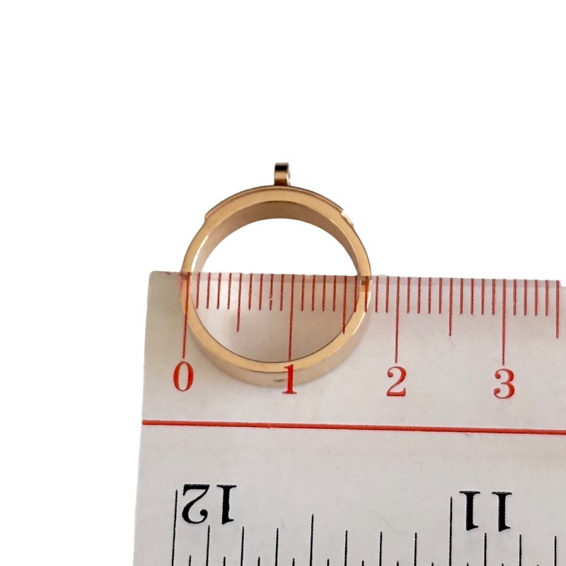 HERMES Kelly 18K玫瑰金 4鑽 戒指-13