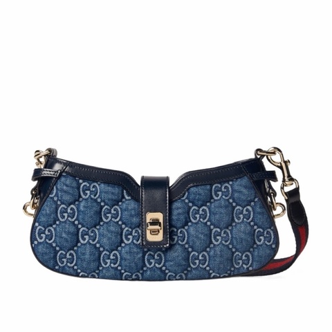 Gucci 女士 迷你Moon Side搭扣手提包均碼碼MINI、24cm*5cm*12cm