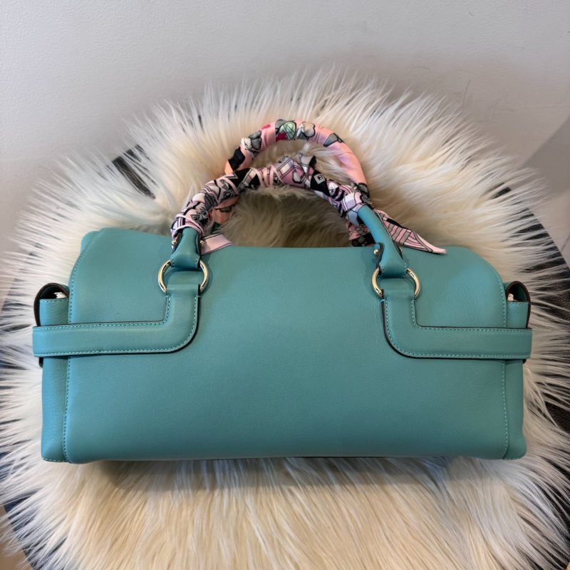 Salvatore Ferragamo 手提法棍包 Tiffany藍-1