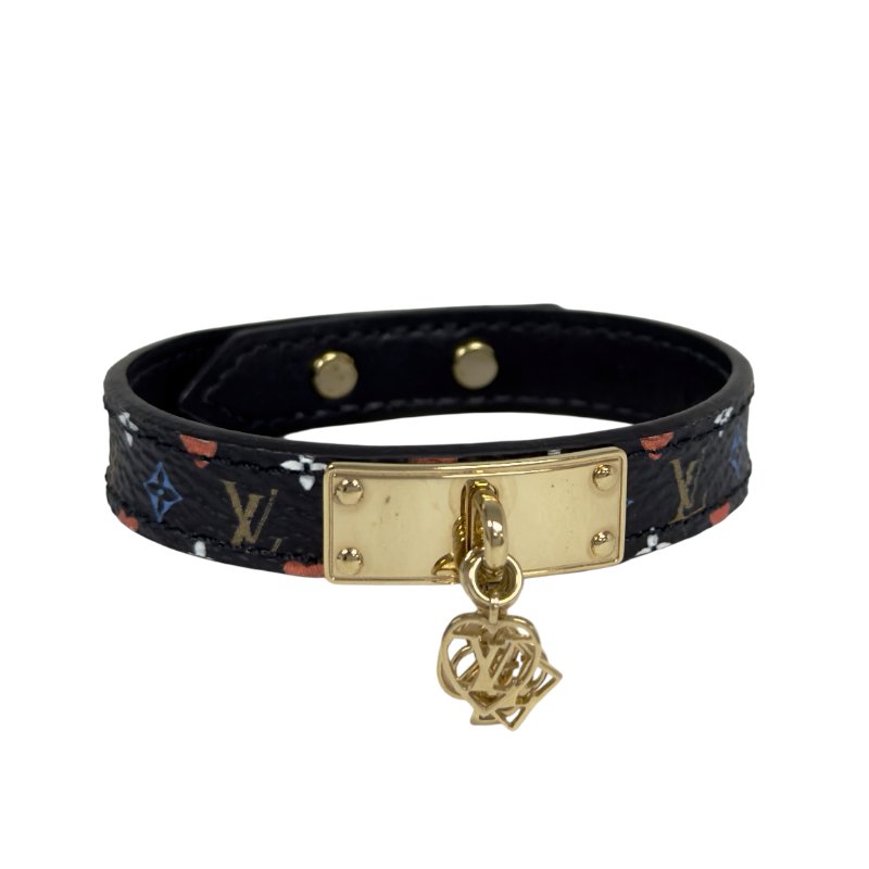 LOUIS VUITTON Game on 黑彩老花 吊墜 手帶-0