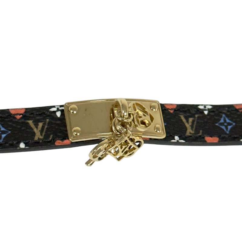 LOUIS VUITTON Game on 黑彩老花 吊墜 手帶-9