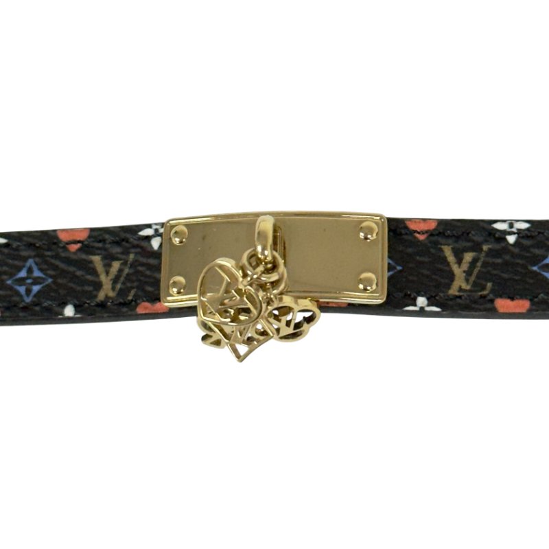 LOUIS VUITTON Game on 黑彩老花 吊墜 手帶-10