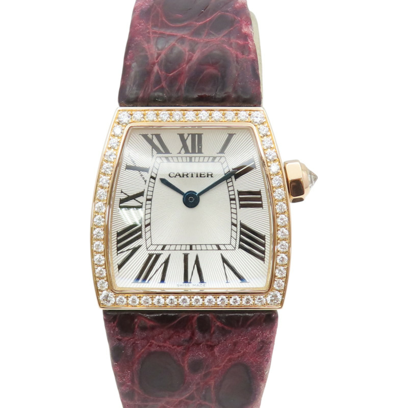 白色錶盤 18K黃金 紅色 牛皮錶帶 La Dona de Cartier SM 腕錶【Cartier 卡地亞】 WE600651-0