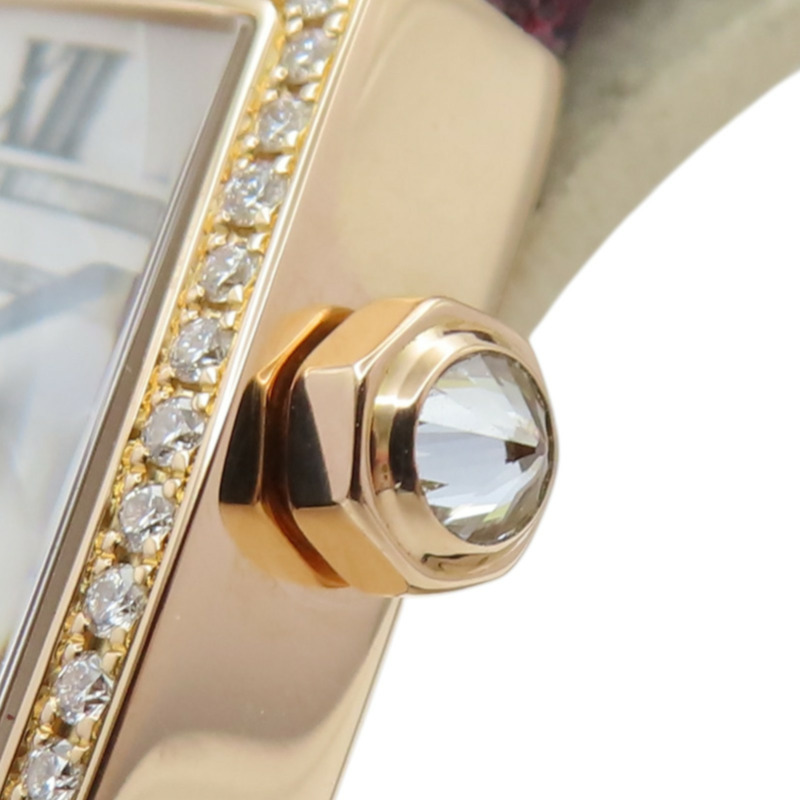 白色錶盤 18K黃金 紅色 牛皮錶帶 La Dona de Cartier SM 腕錶【Cartier 卡地亞】 WE600651-7